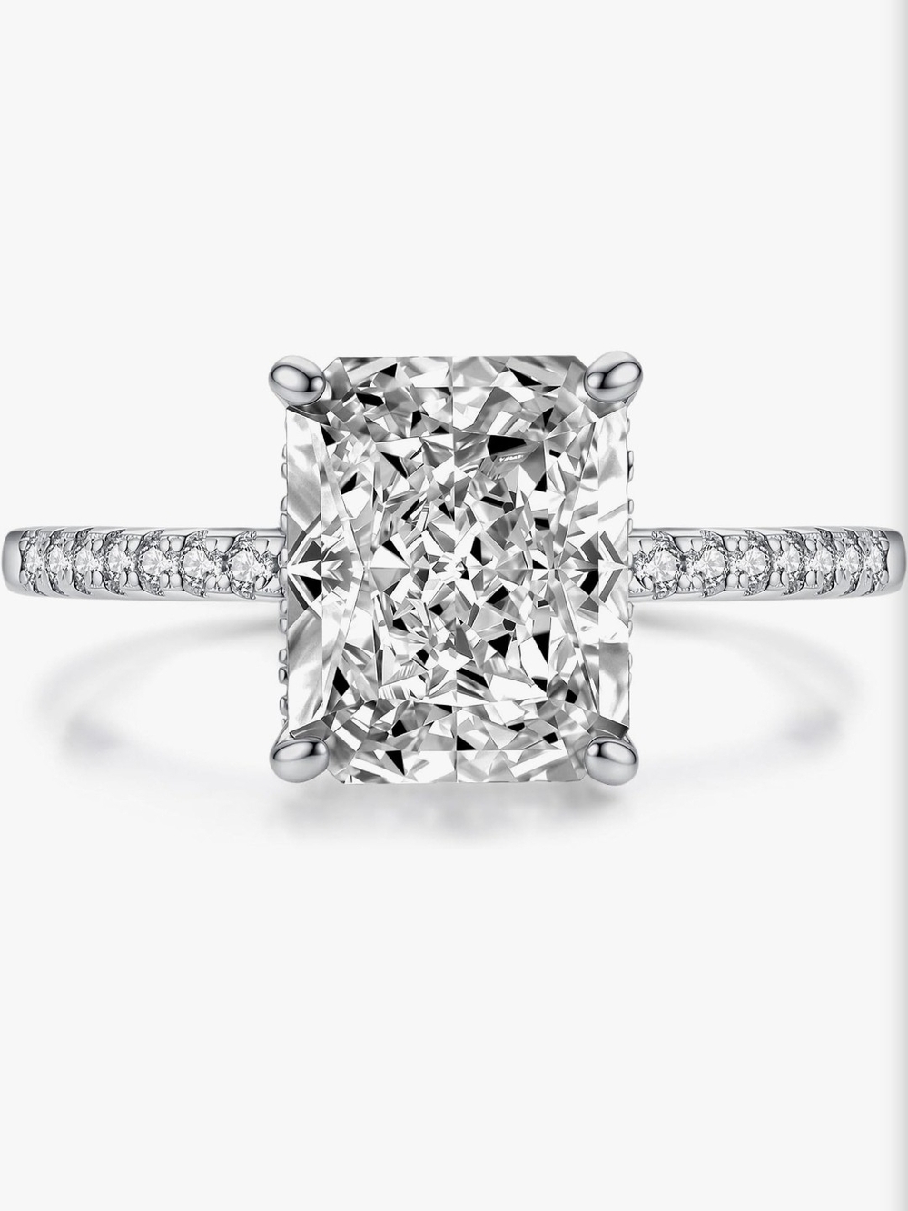 4CT 925 Silver Promise Ring | 14K Gold Plated | Size 7 | NEW IN BOX|